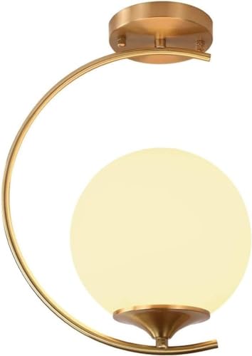 Plafonnier lune en fer doré pour illuminer une chambre à coucher avec douceur