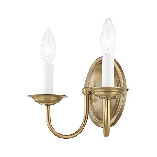 Image of Livex Lighting 4152-91 2-Light Wall Sconce, Brushed Nickel