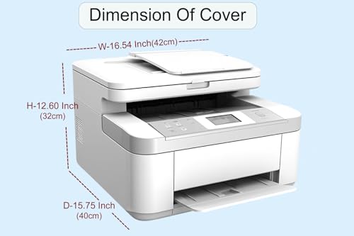 Image of The Furnishing Tree Polyester Waterproof & Dustproof Printer Cover - Compatible with Auto Duplex Laser Brother MFC L2701DW Printers, Heavy-Duty blue Polyester , Dimensions in DxWxH - ( 40x42x32 CM)