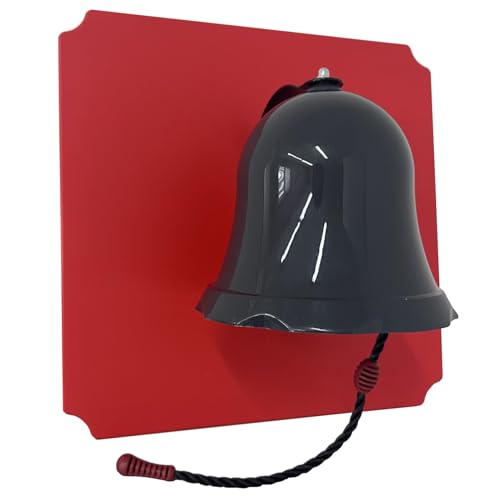 move and stic Platte 40x40 Multifunktionsplatte mit Spielfunktion Spielplatte Spielturm (Platte 40x40cm rot mit Glocke titangrau