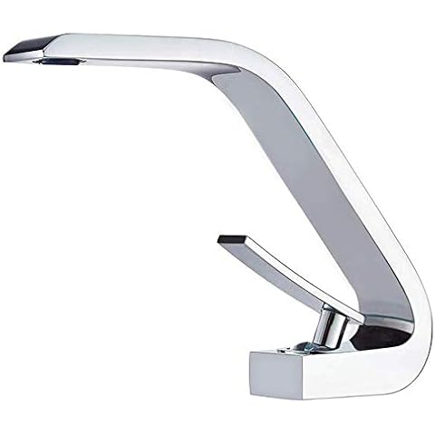 Wovier Chrome Waterfall Basin Mixer Tap Single Handle Single Hole Bathroom Sink Faucet Cover