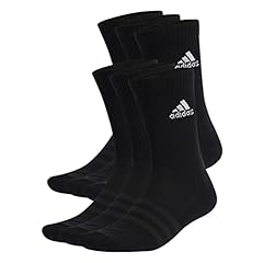 adidas Unisex - Adulto Cushioned Sportswear Crew Socks 6 Pairs, Black / White, 4.5-6