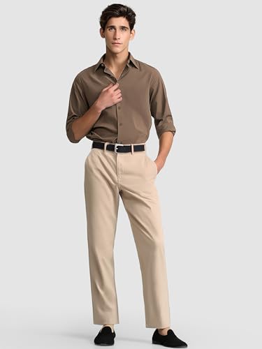 Image of Beyoung Cotton Plain Regular Fit Shirt for Men | Full Sleeve | Formal Shirt | Classic Collar Cotton