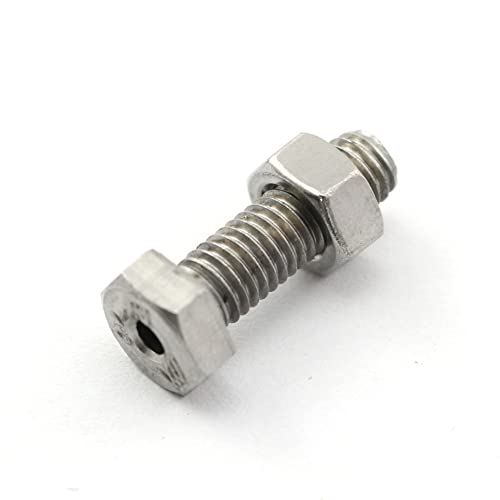 Image of 2pcs Cylindrical Hollow External Hexagon Screw 304 Stainless Steel Lamp Threading Screws Through Hole Bolt M5x16
