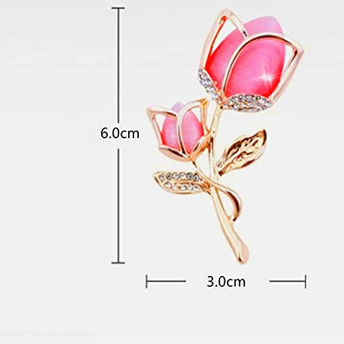 Image of Lavender flower brooch crystal rhinestone tulip brooch elegant accessories jewelry women brooches and pins fashion jewelry wedding flowers lapel pin