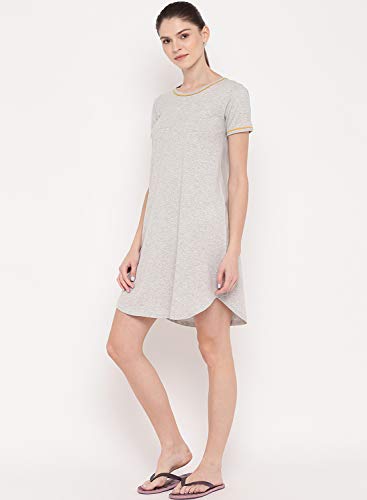 Image of A.T.U.N. (ALL THINGS UBER NICE) Womens Printed Cotton Round Neck Knee Length Regular Dress