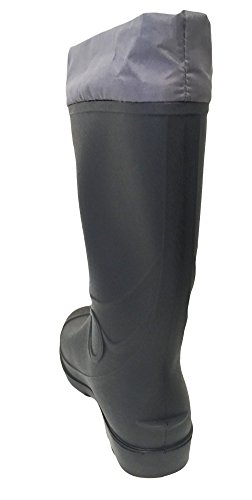 G4U-C9A9 Men's Rain Boots Black Waterproof Drawstring Slip-Resistant Snow Mud Work Shoes3