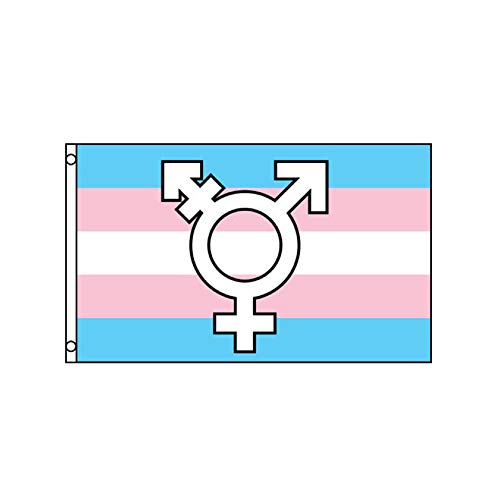 Drapeau Arc en Ciel Bleu Transgenre BaronHong 90x150cm pour Fierté et Célébration