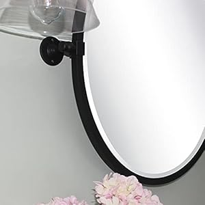 Tehome26circlepivotbathroommirrorinmattblackmetalframeroundtiltingbeveledvanitymirrorsforwall  Urban Country Home Decor Tehome 26 circle pivot bathroom mirror in matt black metal frame round tilting beveled vanity mirrors for wall  urban country home decor