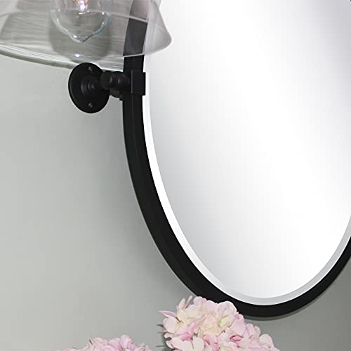 Tehome26circlepivotbathroommirrorinmattblackmetalframeroundtiltingbeveledvanitymirrorsforwall  Urban Country Home Decor Tehome 26 circle pivot bathroom mirror in matt black metal frame round tilting beveled vanity mirrors for wall  urban country home decor