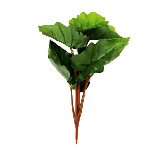 Image of Enhance Your Space with Artificial Leaf Decor Foliage for Stunning Interiors Decorative Items for Home;Office; Room; Living Room; Table; (Without Vase) (Pack of 1, Green 2)