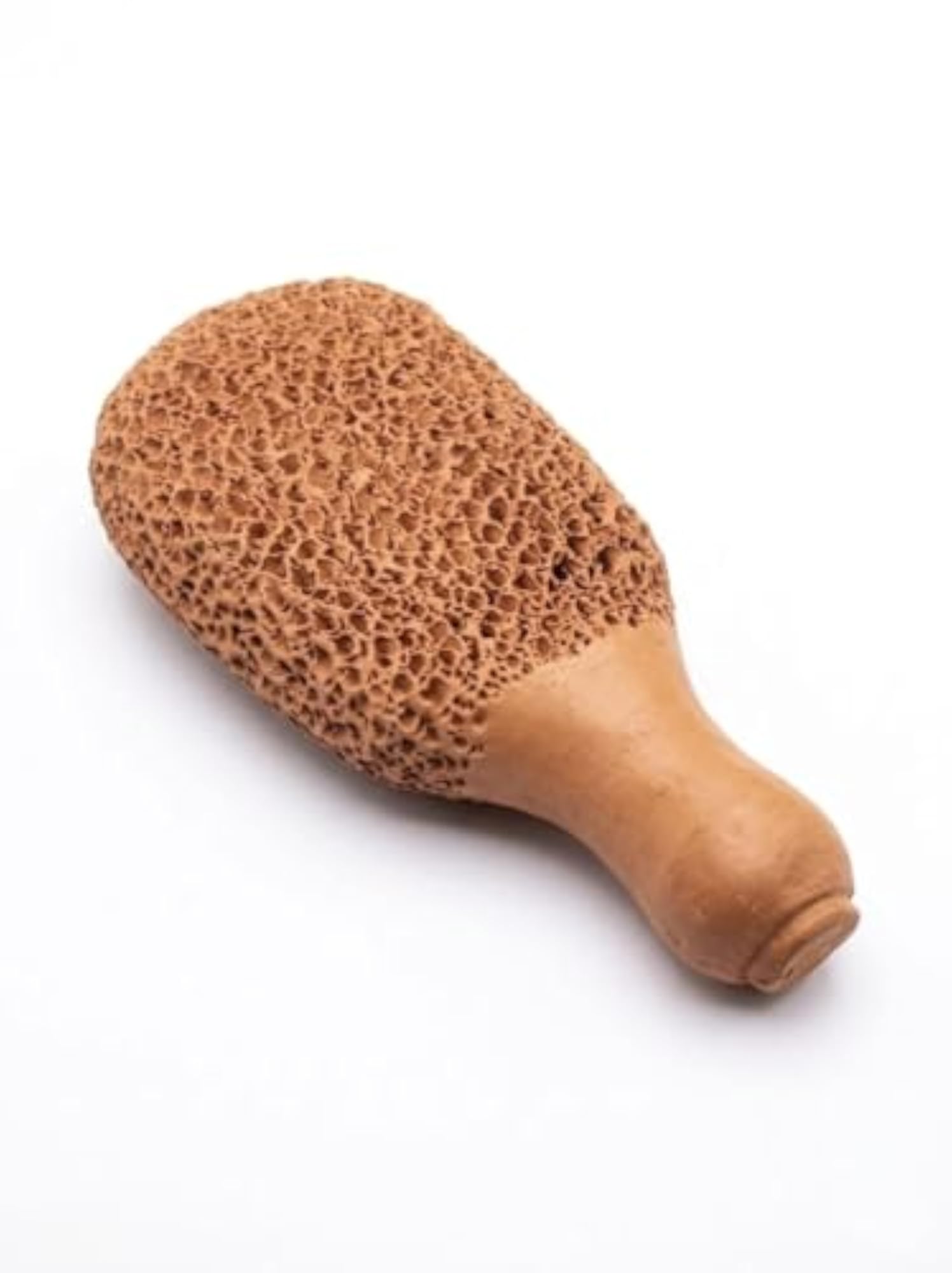 Terracotta Mud Loofah with Handle, Natural Exfoliating Scrubber