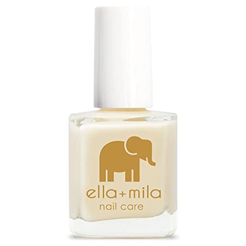 ella+mila Ridge Filler Base Coat Nail Polish - Smoothing Nail Treatment and Long-lasting Ridge Filler - Nourishing Clear Polish for Natural Fingernails (0.45 fl oz)