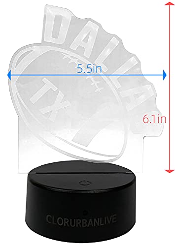 Lámpara LED 3D para Mesa Dallas Multicolor con Control Remoto miniatura 3