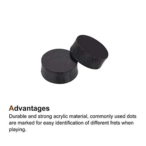 Image of MECCANIXITY Inlay Fretboard Dots Guitar Inlay Dots Acrylic Inlay, Mark Point 6x2.5mm for Guitar Fingerboard, Pack of 20