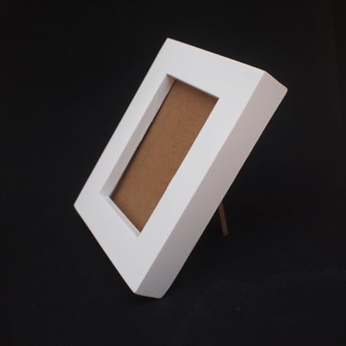 Image of 2x3 Picture Frames White. Solid Wood, Plastic Panel.The Protective Film Must be Removed.Window Opening 2x3 inch.