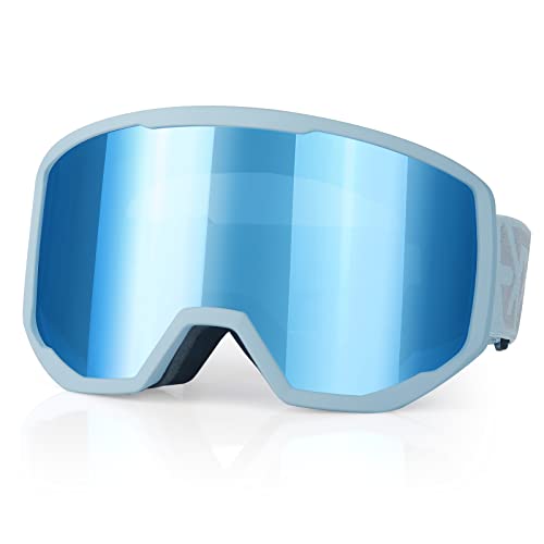 EXP VISION Ski Goggles Snowboard for Men Women, OTG Anti Fog UV Protection Snow Goggles (Grey Frame...