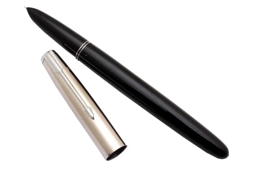 Image of Hero Pen Original Fountain Pen | Aerometric Fountain Pen with Extra Fine Nib Stainless Steel Cap Black Pen for Student and Hero 616 Doctor Model - Black