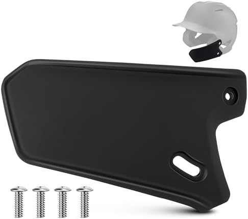 Feekoon Batting Helmet Face Shield Compatible with EvoShield XVT Batting Helmets, Black Matte Youth Baseball Helmet Jaw Guard for Face Jaw Protection, Moisture Wicking Padding, For Right Handed Hitte