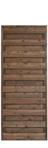 WOODPRO 枠付き フェンス 目隠し【4方枠】幅40cm×高さ158cm×奥行5.2cm DB(ダークブラウン)色 横幅は1cm単位でオーダー可 ウッドフェンス 木製 ボーダー 国産杉 重さ約4.3kg 受注生産