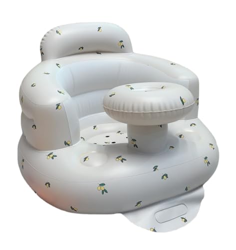 Inflatable Baby Seat for 3-36 Months, Back Support, Built-in Air Pump, Learning to Sit, Blow Up Floor Seat with Tray