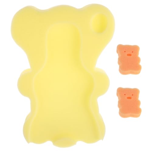 Image of Totority Baby Bath Mat Soft Sponge Cushion for Newborns Non-Slip Bath Pad Support for Infant Bathtub and Sink 19X12 Inch Breathable Baby Sponge Cushion