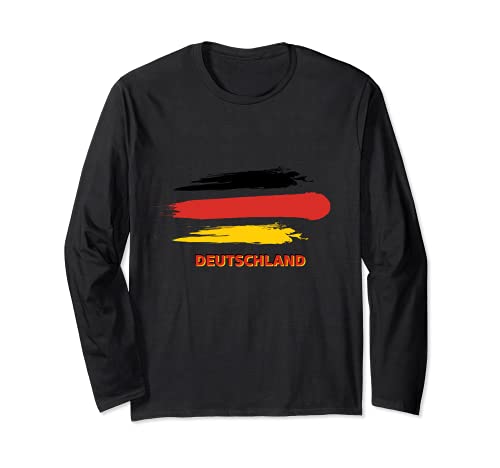 Flag Germany Long Sleeve T-Shirt, Black