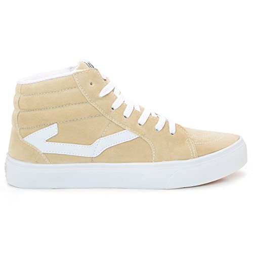 Tênis Bota de Skate Masculino Feminino Vowels E (42, Bege)