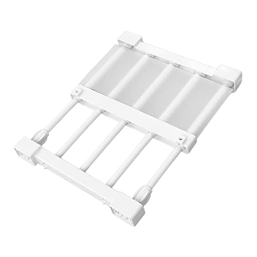 Scaffale di Tensione per Armadio, Espandibile Scaffale Senza Chiodi Armadio Divisorio di Stoccaggio Tubo In Acciaio PP Ripiano Espandibile per Guardaroba, Armadietto, Bagno, Cucina, Libreria (23‑30cm)