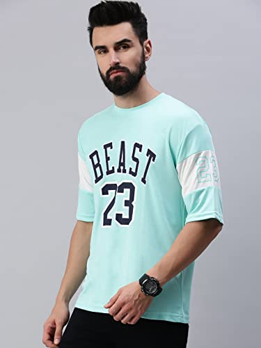 Image of RodZen Polyester Round Neck Half Sleeve Bull Printed Mens and Boy Oversized T-Shirt