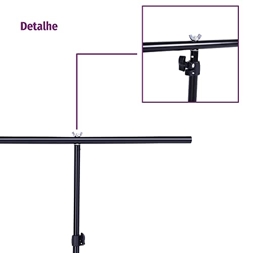 Suporte de Fundo em T com 70cm e 2 Grampos SFI-757 Sou Foto para Fotos de Produto