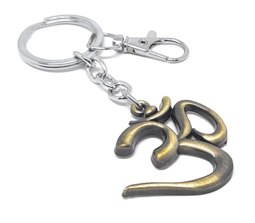 Image of Aura Spiritual Aum Om Metal Keyring Keychain For Gifting Men Women Girls Boys Husband Friend Bike Car House Office Home Keys