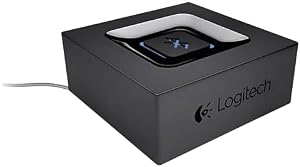Logitech Receptor de Audio Inalámbrico, Adaptador Bluetooth para PC/Mac/Smartphone/Tablet/Receptores AV, Salidas 3.5 mm y RCA para Altavoces, Sencillo Emparejamiento, Enchufe EU – Negro