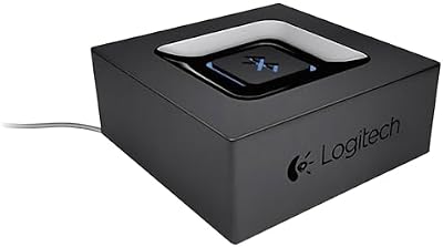 Logitech Receptor de Audio Inalámbrico, Adaptador Bluetooth para PC/Mac/Smartphone/Tablet/Receptores AV, Salidas 3.5 mm y RCA para Altavoces, Sencillo Emparejamiento, Enchufe EU – Negro