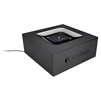 Logitech Kabelloser Bluetooth Audio-Empfänger, Multipoint Bluetooth, 3.5 mm & Cinch-Eingang, Pairing-Taste, 15 m Reichweite, EU Stecker, PC/Mac/Tablet/Handy/AV-Receiver/Stereoanlage - Schwarz