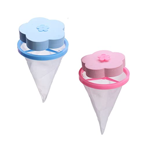 Filtro Flutuante Coletor de Pó e Fiapos Para Máquina de Lavar Flor Azul e Rosa Deixa Suas Roubas Liv