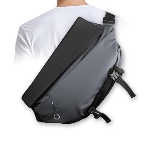 Crossbody Bags for Women & Men Sling Backpack with Magnetic V-Buckle, Anti-Theft for Travel, Commuting, Cycling & EDC