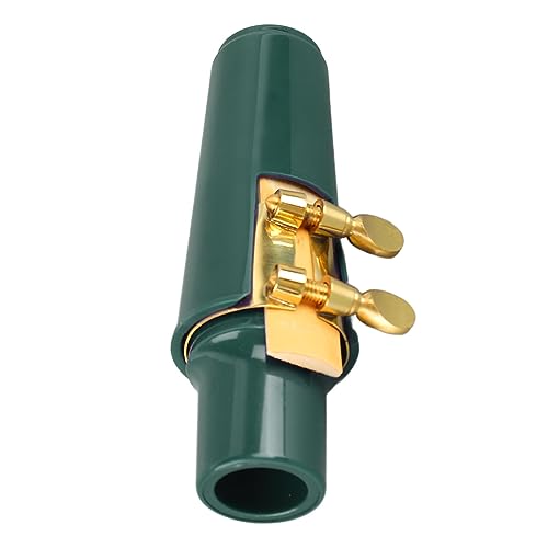 Alto Saxophone Mouthpiece Kit, Alto Sax Mouthpiece Standard Design Plastic Cover for Playing (Green)