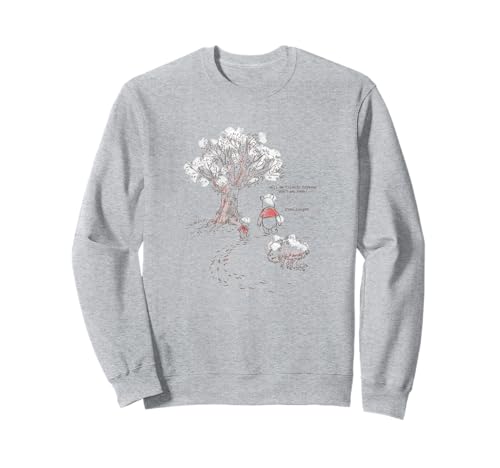Sweatshirt Winnie l'Ourson et Porcinet Disney gris en coton pour adulte