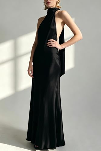 Image of Yiulangde Women's Backless Smocked Maxi Dress Sexy Spaghetti Strap Cut Out Flowy Beach Long Dress Vacation Casual Sundresses