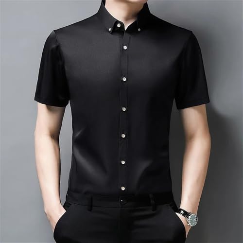 Chemise décontractée homme bleu marine manches courtes XXL