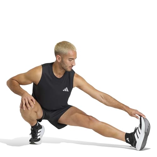 adidas Uomo adi365 Running Essentials Tank, Black, M