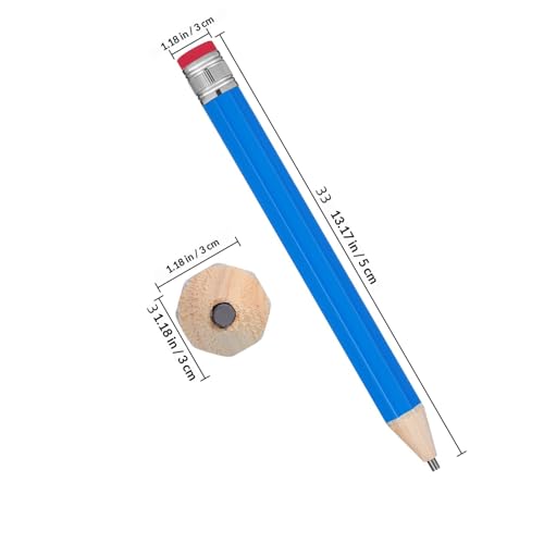 2 lápices gigantes de madera extras gruesos para escritura miniatura 2