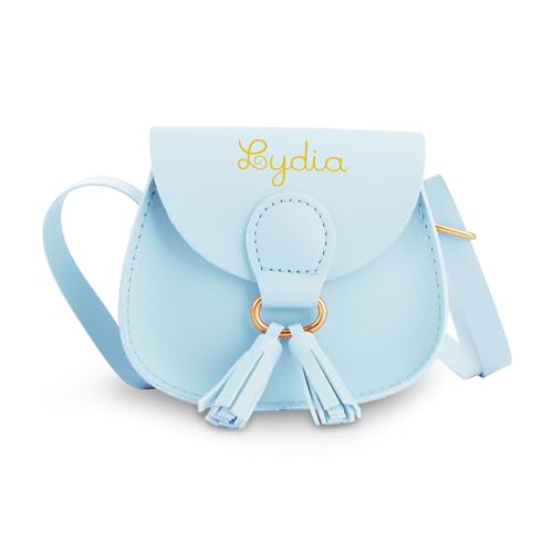 Nergaebe Personalized Kids Purse for Little Girls,Cute Crossbody Bag with Tassel,Custom Kid Coin Purse Girl wallet with Name