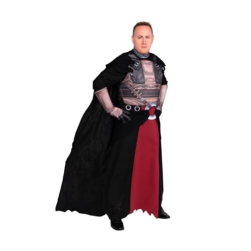 Star Wars Darth Revan Official Adult Halloween Costume - Premium Quality Full Tunic with Padded Chest Armor Hip Sash Gauntlets and Gloves (XL)