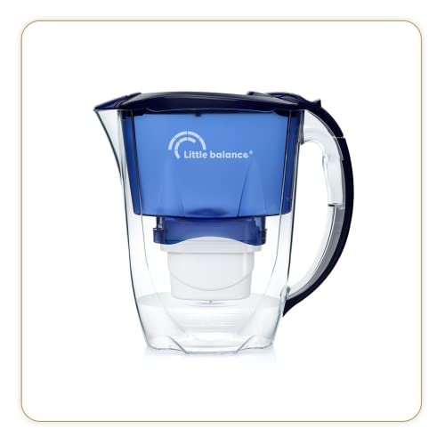 Carafe Filtrante Océane Little Balance 2,8L | Réduit Chlore, Calcaire, Microplastiques | Bleu
