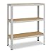 shelfplaza® 90x80x30cm OFFICE Scaffale metallo per carichi pesanti grigio chiaro 3 ripiani à 175kg capacità/Scaffali in metallo per garage come scaffali per ripostiglio o scaffali per ufficio