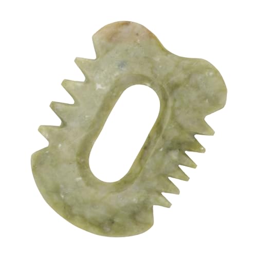 Didiseaon Scraping Massage Tool Jade Comb Scalp Massager Natural Stone Face Skin Absorption