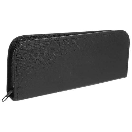 SHERCHPRY Professional Hairdressing Pouch Black Canvas PU Scissors Holder for Barbers Hair Salons Stores Scissors Comb Clips Stylish Organizer for Hairdressing Tools