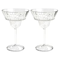 koziol Superglas Club No. 16, 2 Stück, 250 ml, Margarita-Glas aus kristallklarem Kunststoff, luxuriös, unzerbrechlich, wiederverwendbar, Party, Camping, 2er Set
